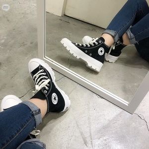 New Black Lugged Chuck Taylor All Star Hi Sneakers